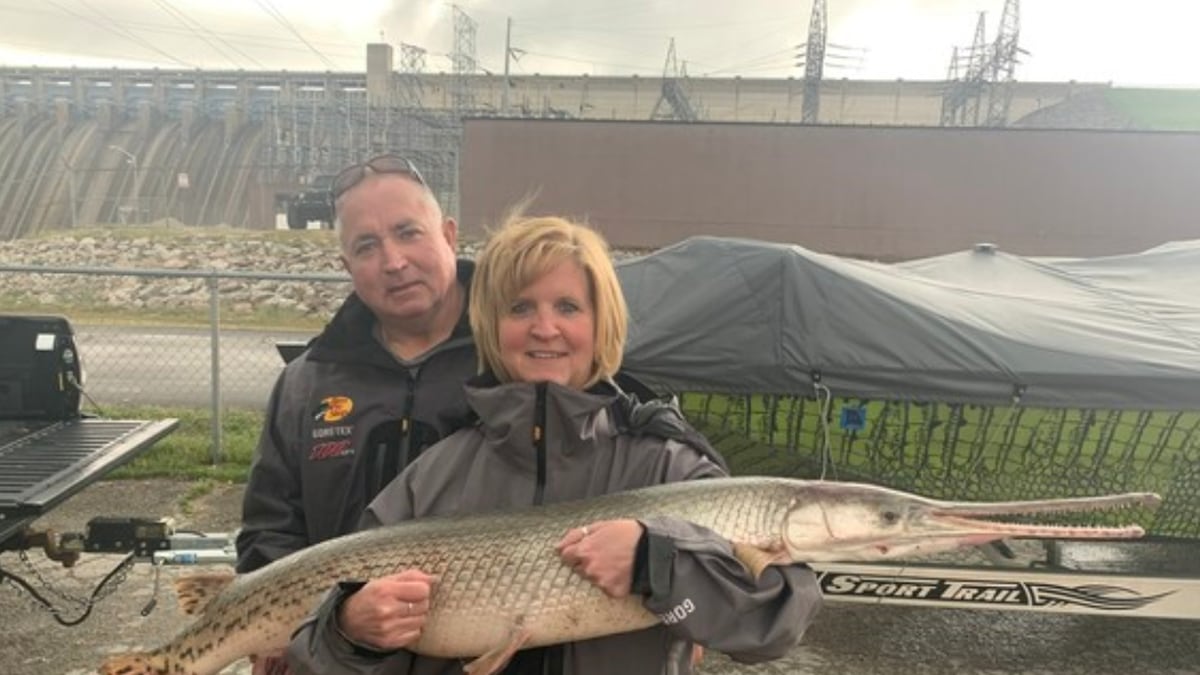 PHOTO: MDC congratulates Anthony Schnur, Jr. on reeling in a record-breaking 32-pound, 10-ounce...